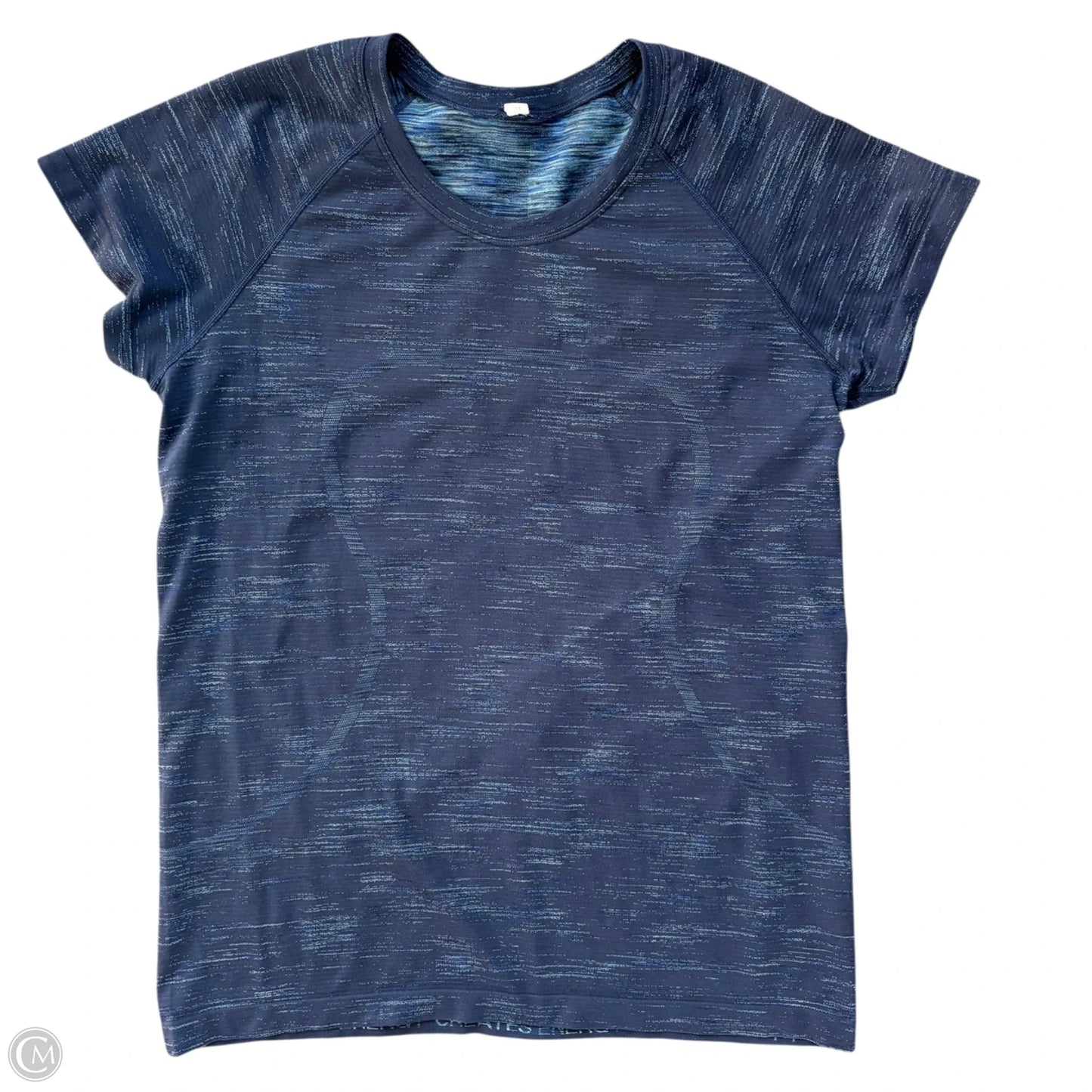 Athletic Top Short Sleeve By Lululemon In Blue, Size: L