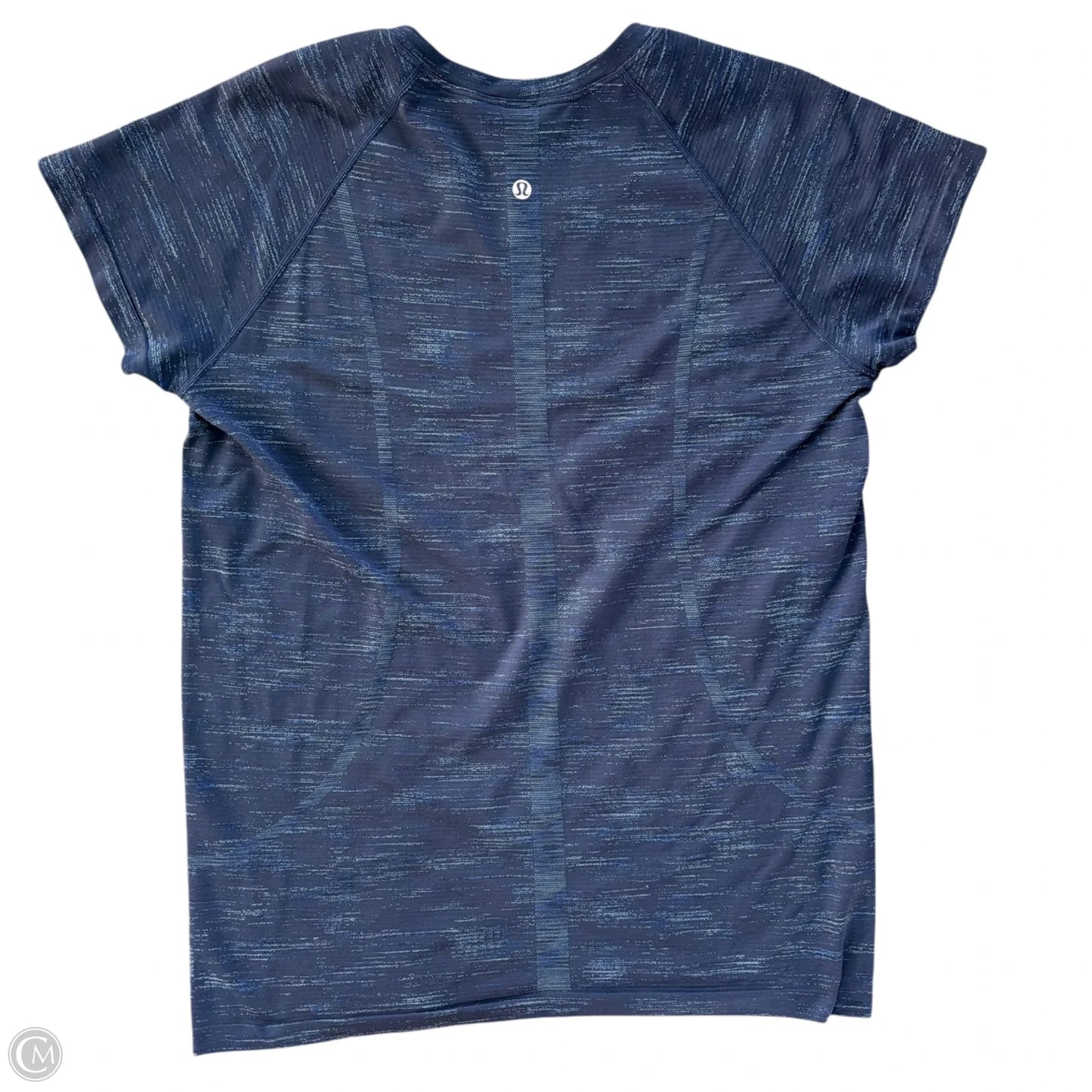 Athletic Top Short Sleeve By Lululemon In Blue, Size: L