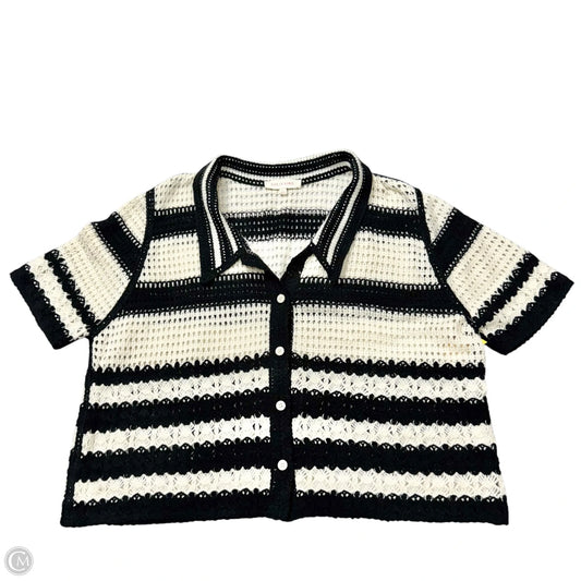 Cardigan By Solitaire In Black & White, Size: L