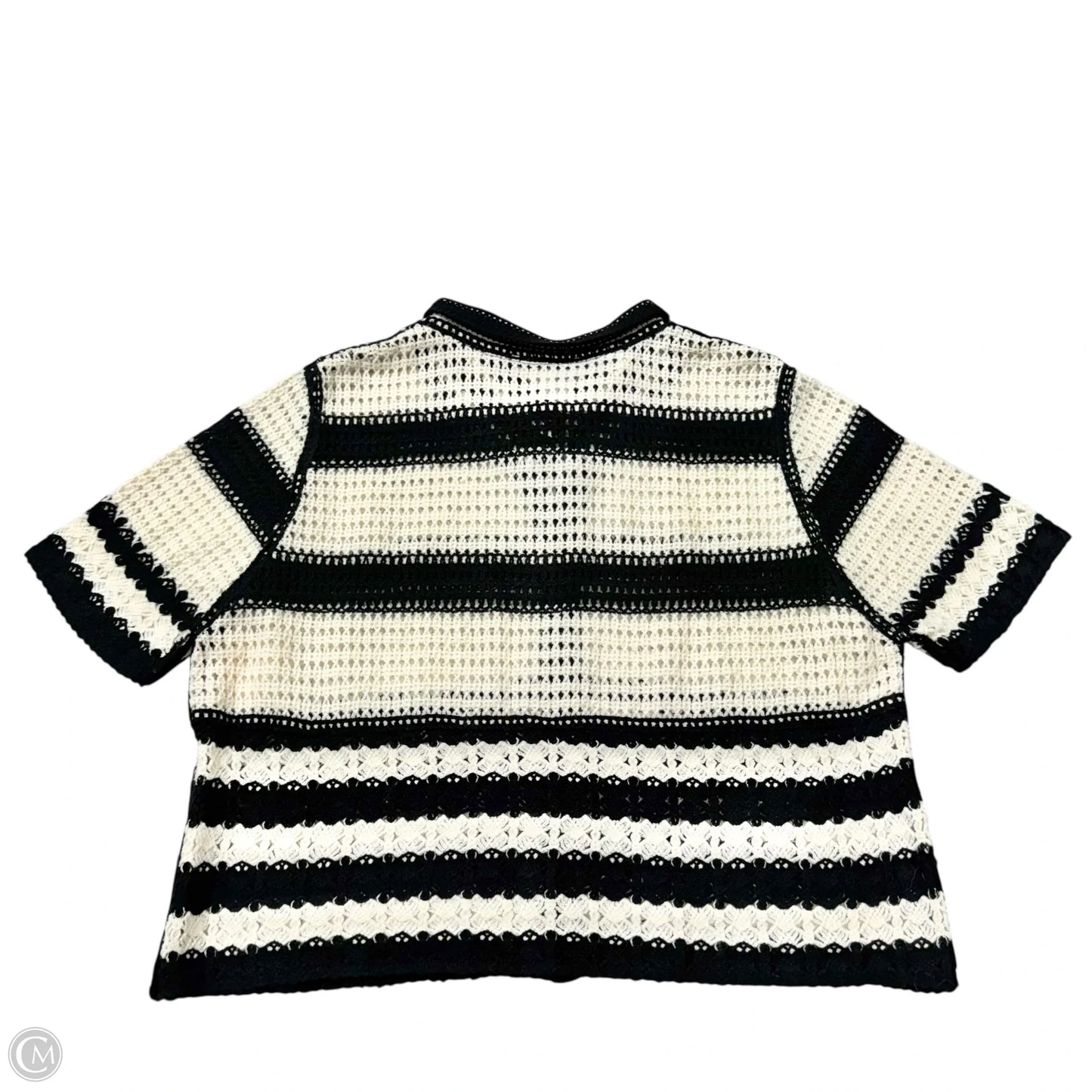 Cardigan By Solitaire In Black & White, Size: L