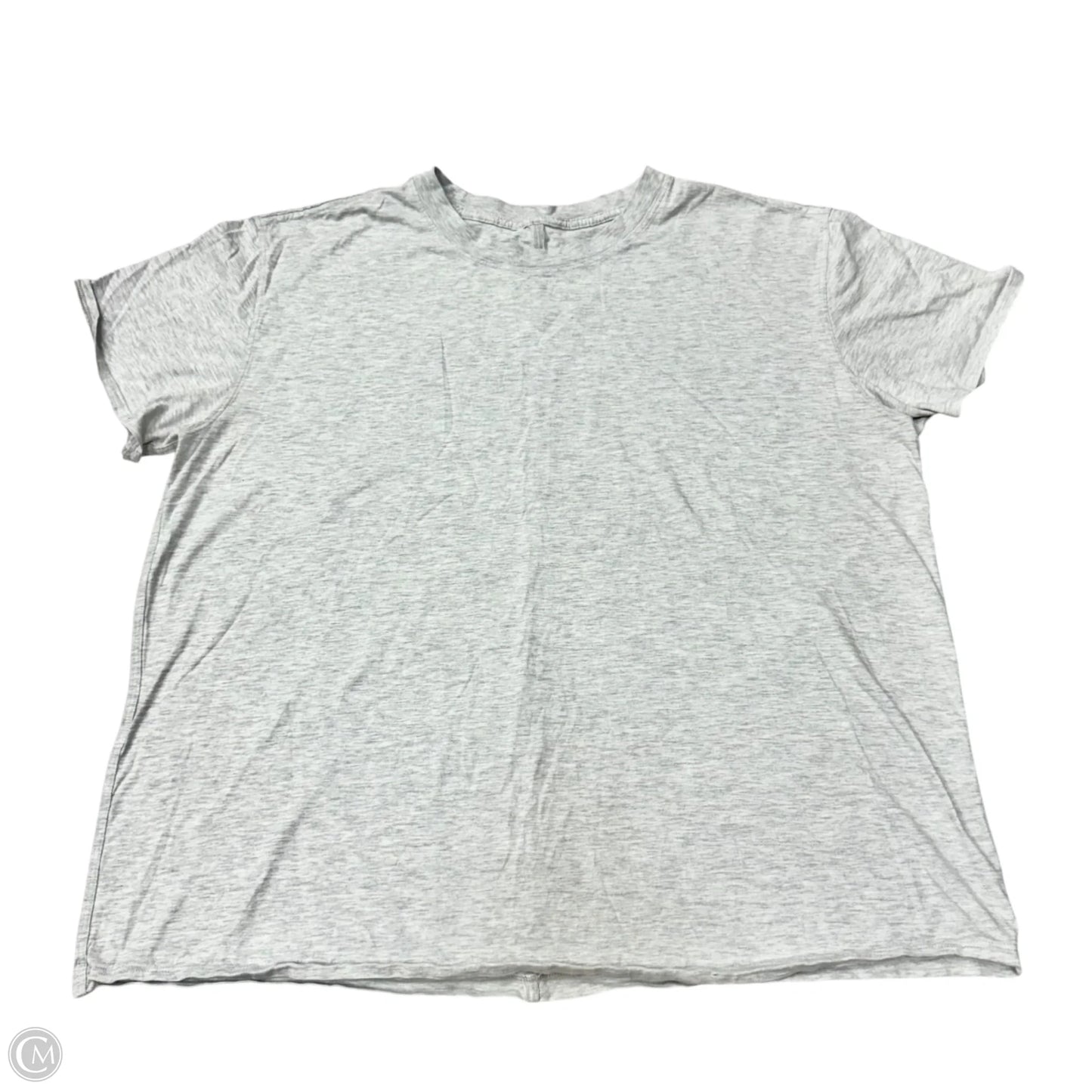 Athletic Top Short Sleeve By Lululemon In Grey, Size: L