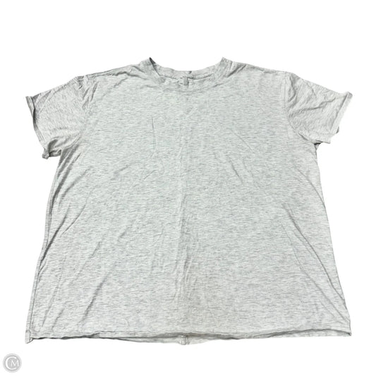 Athletic Top Short Sleeve By Lululemon In Grey, Size: L