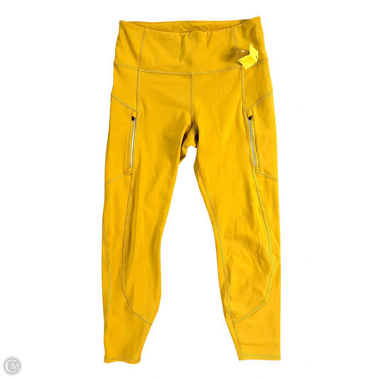 Athletic Leggings By Athleta In Yellow, Size: M