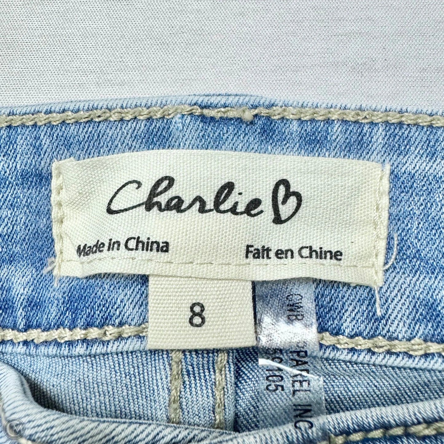Jeans Flared By Charlie B In Blue Denim, Size: 8