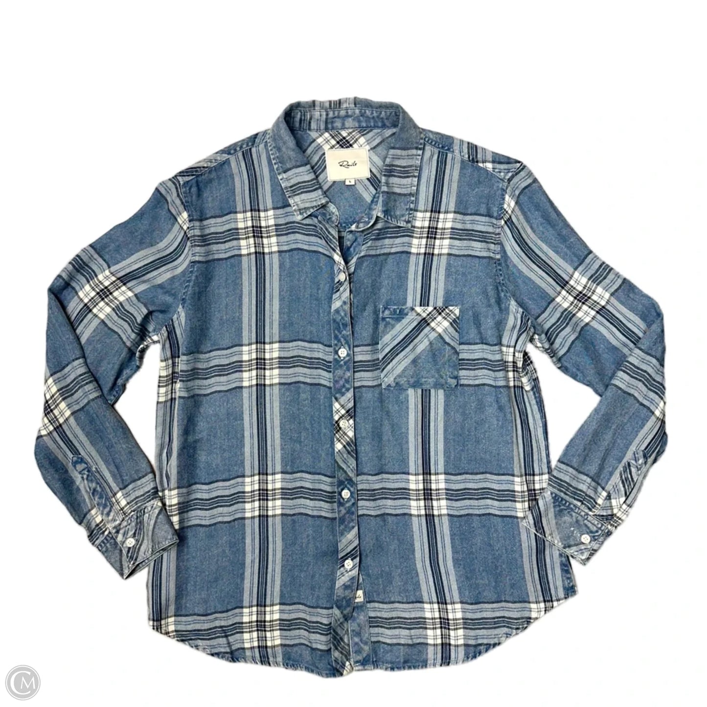 Top Long Sleeve By Rails In Blue, Size: L