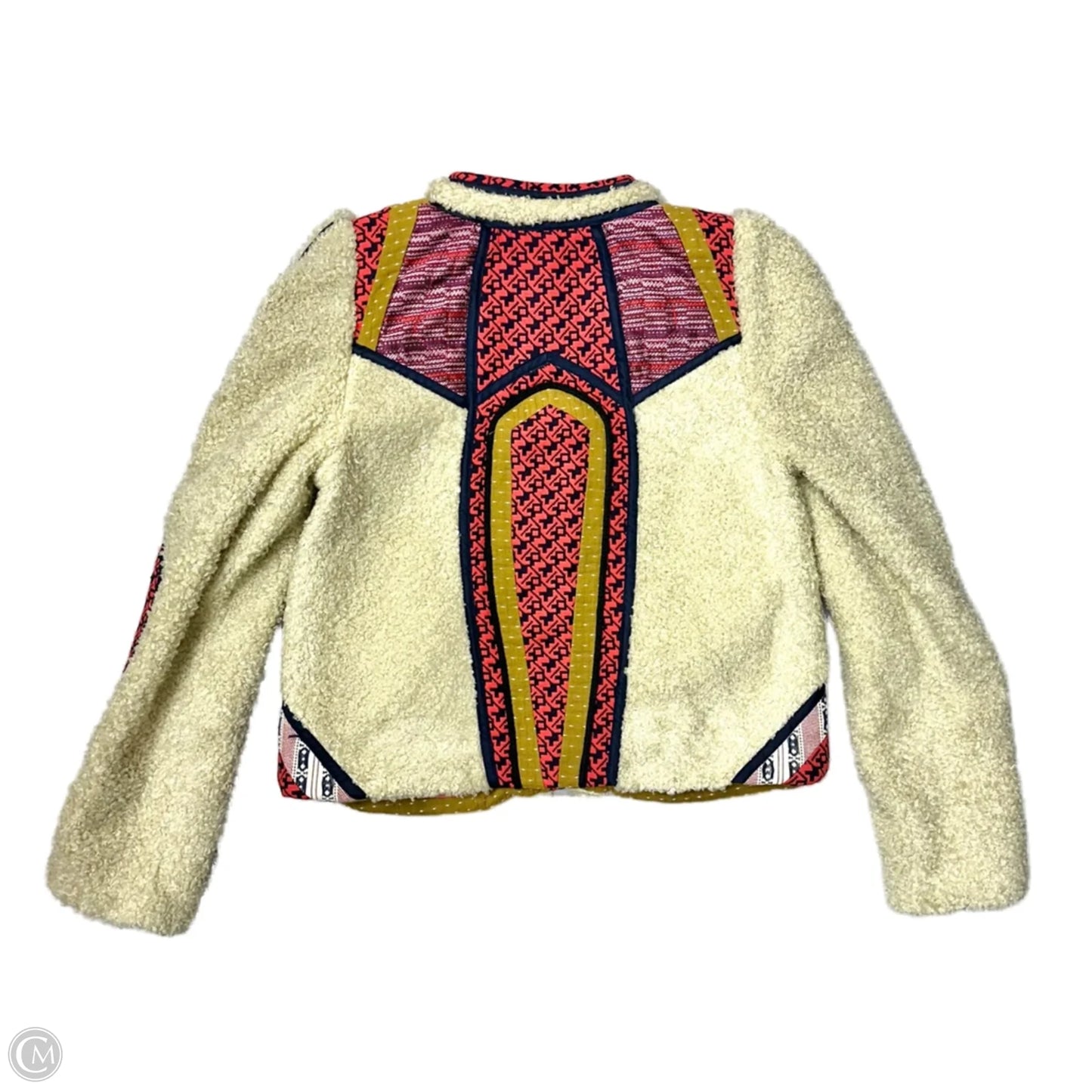 Jacket Other By Anthropologie In Cream & Red, Size: S