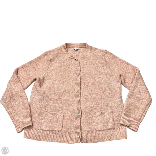 Sweater Cardigan By J. Crew In Pink, Size: 2x