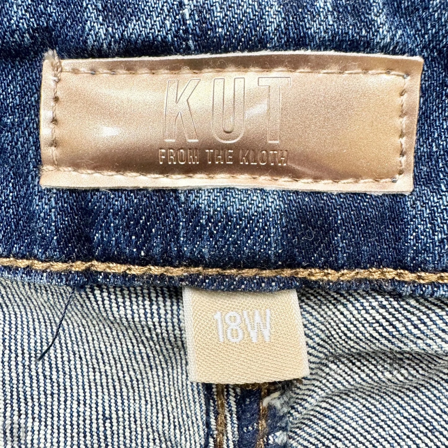 Jeans Wide Leg By Kut In Blue Denim, Size: 18