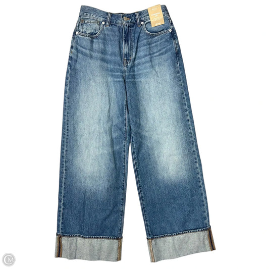 Jeans Wide Leg By Madewell In Blue Denim, Size: 4