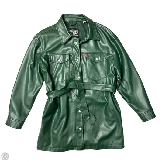 Coat Trench Coat By Levis In Green, Size: L