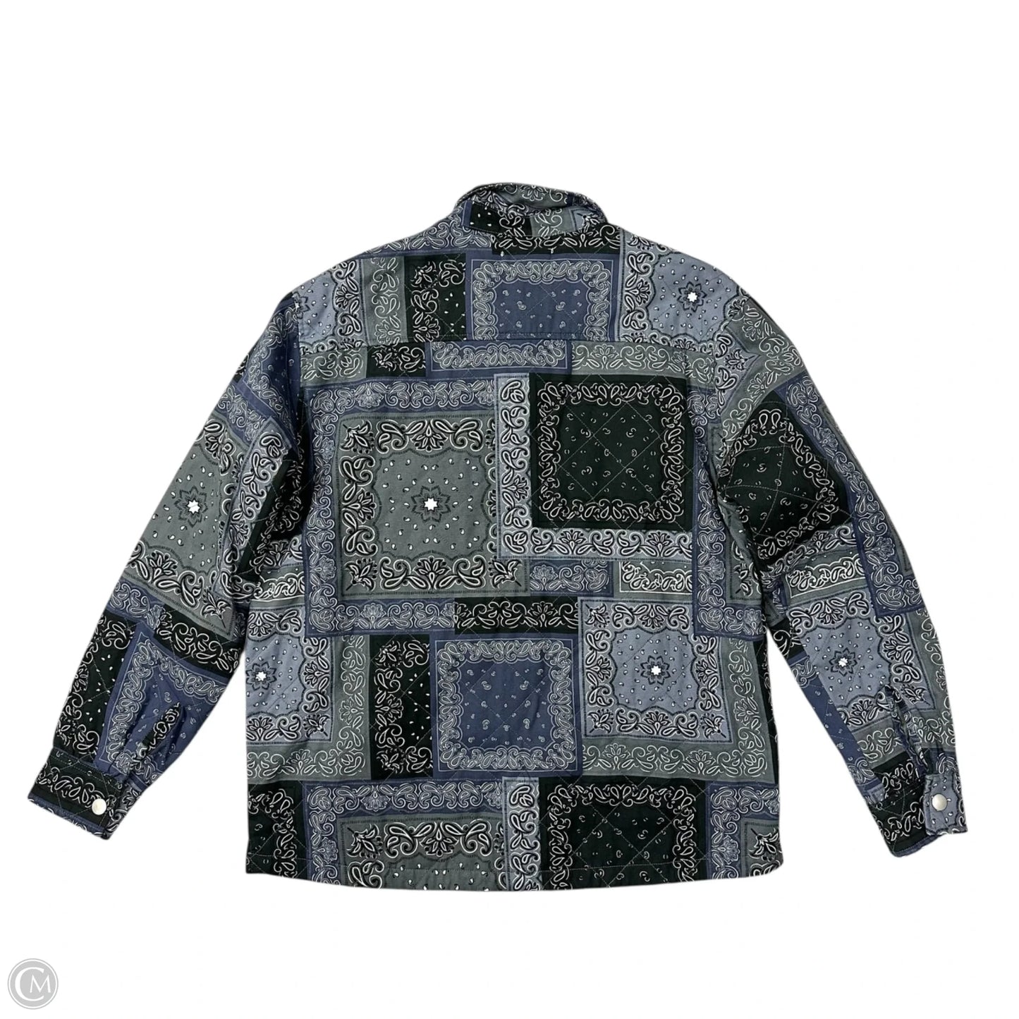 Coat Puffer & Quilted By Pacsun In Black & Blue, Size: L