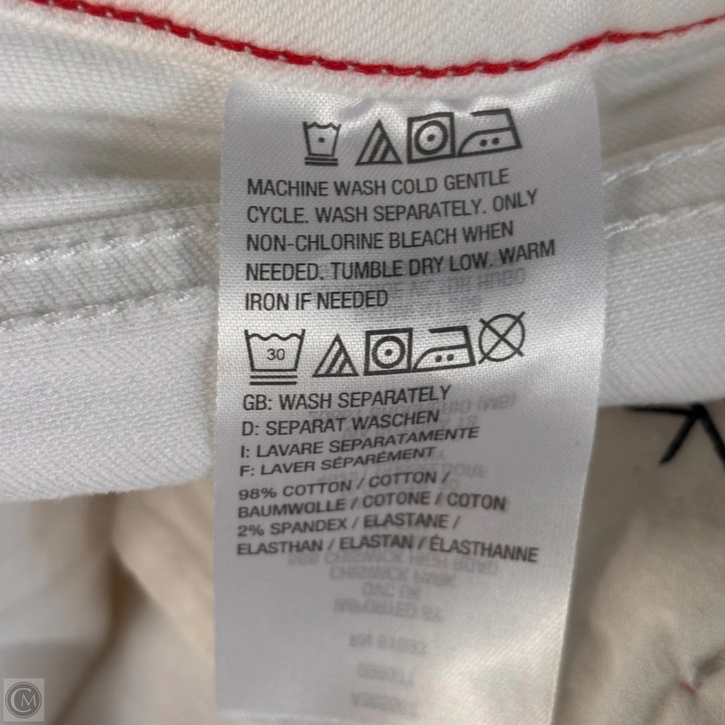 Jeans Flared By Peace Love World In White Denim, Size: 12