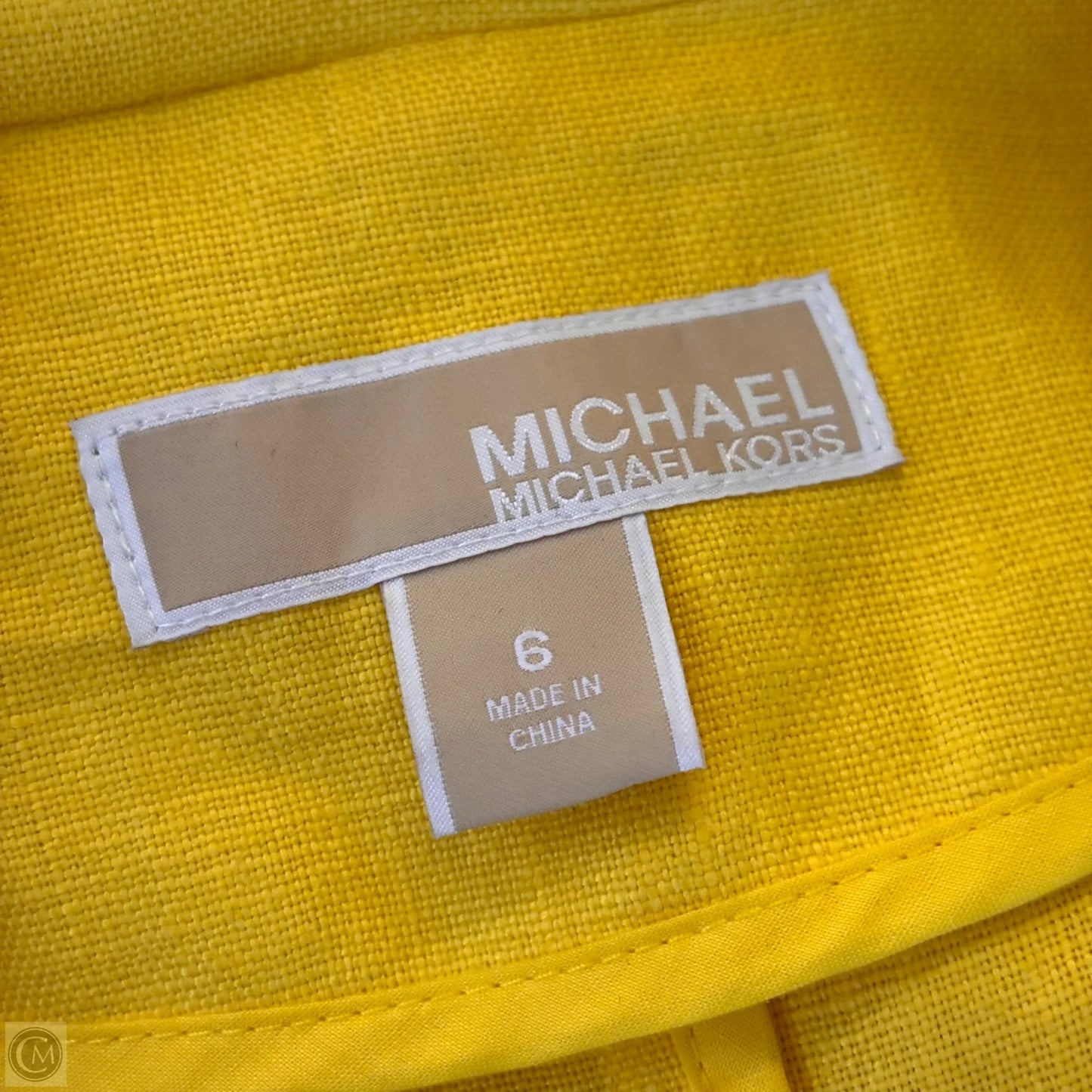 Blazer By Michael By Michael Kors In Yellow, Size: S
