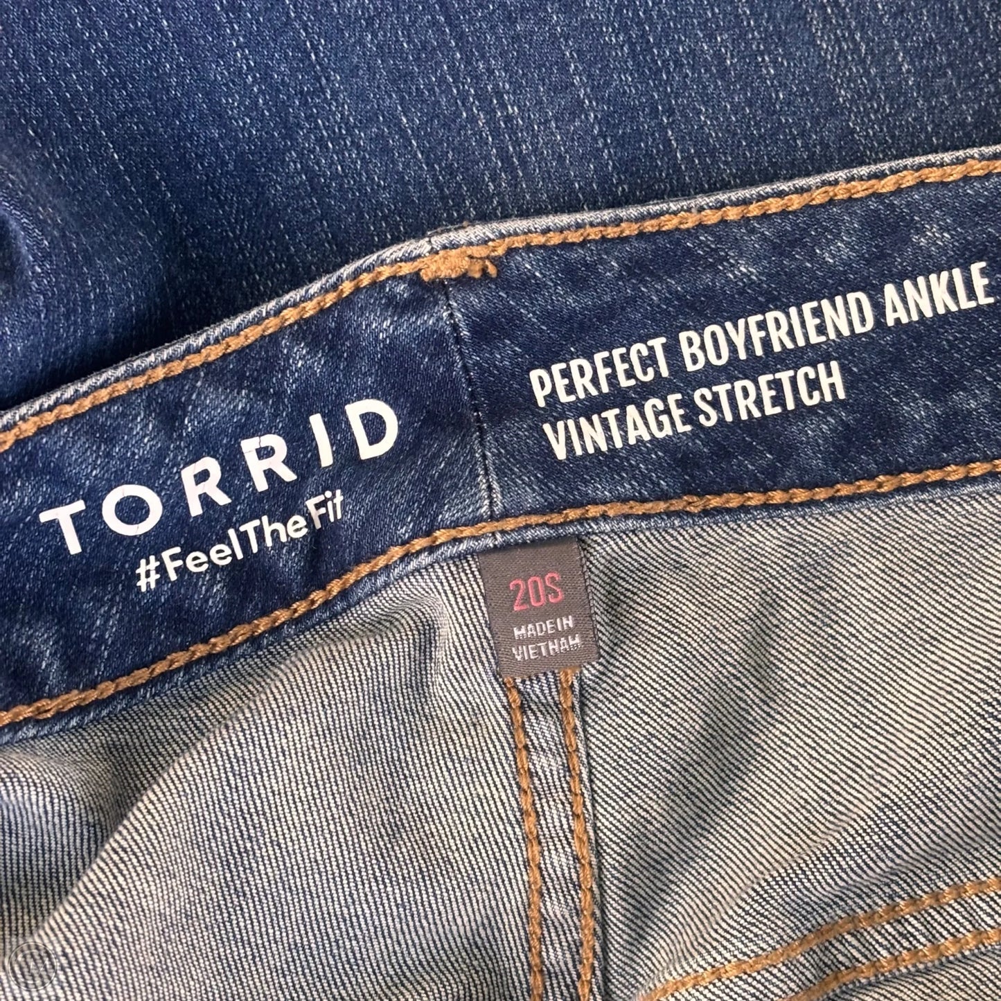 Jeans Boyfriend By Torrid In Blue Denim, Size: 2x