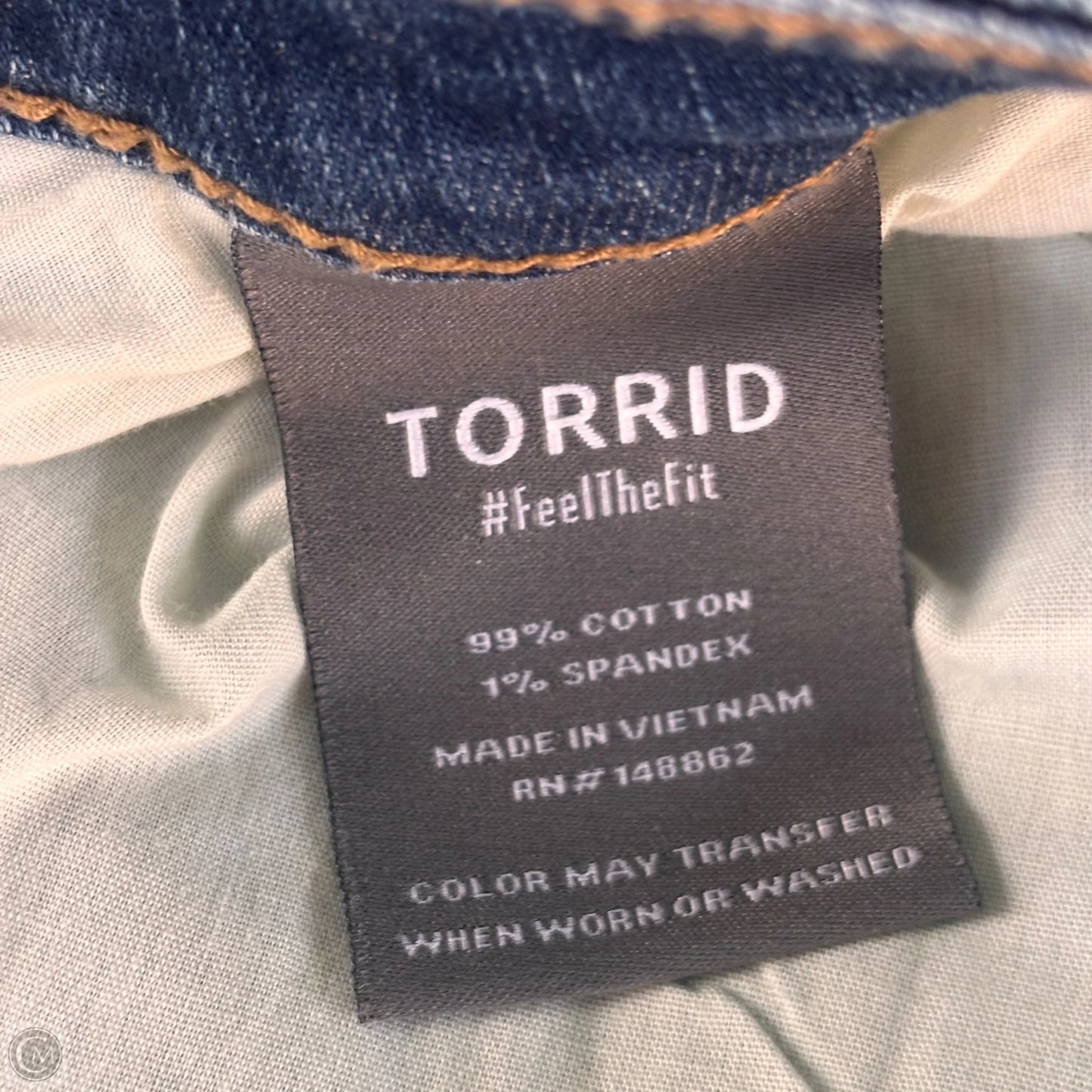 Jeans Boyfriend By Torrid In Blue Denim, Size: 2x