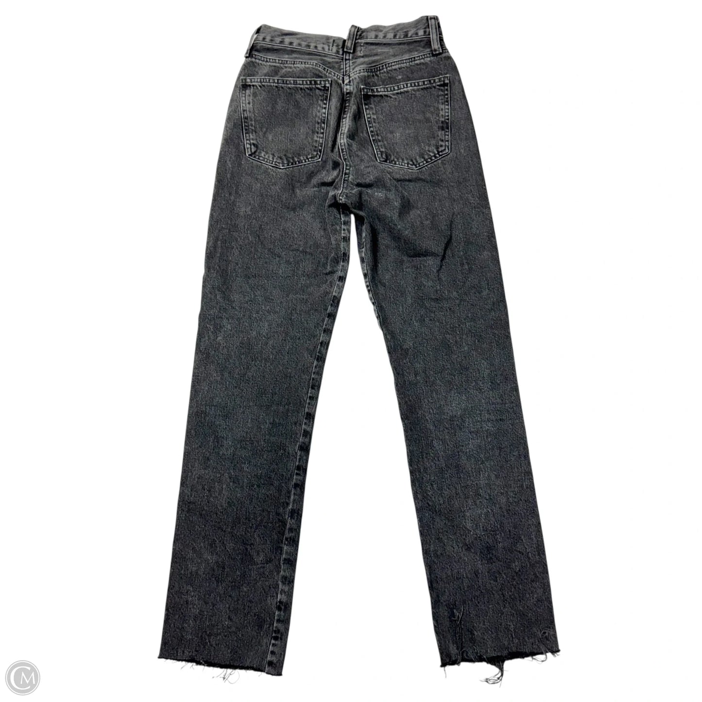 Jeans Straight By Agolde In Black Denim, Size: 0