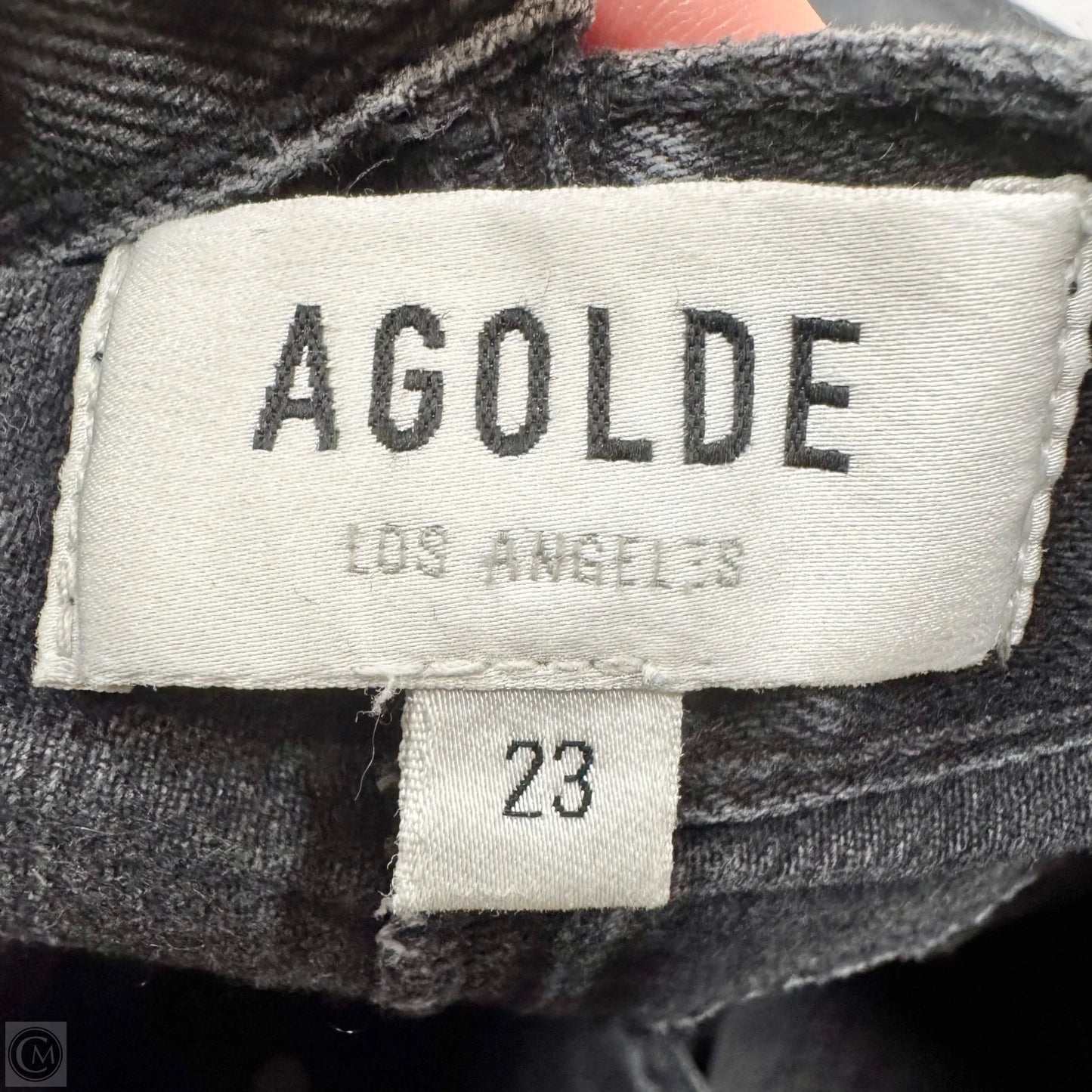 Jeans Straight By Agolde In Black Denim, Size: 0