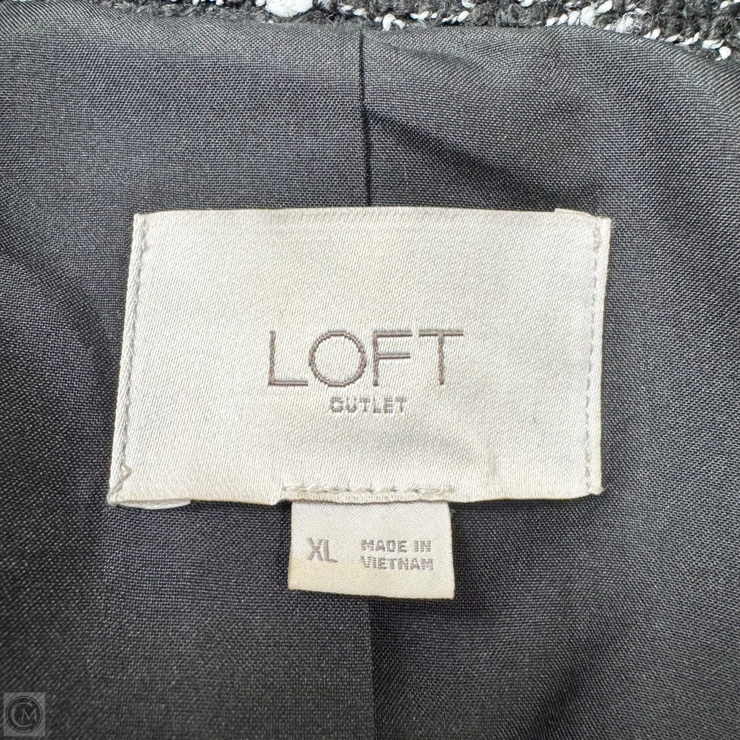 Coat Other By Loft In Black & White, Size: Xl