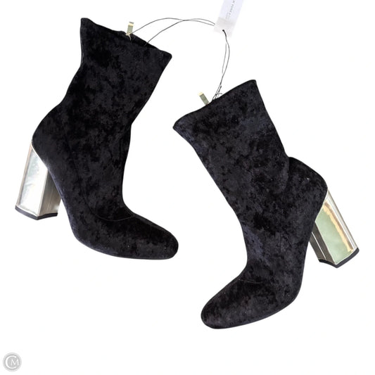 Boots Ankle Heels By New York And Co In Black & Gold, Size: 8