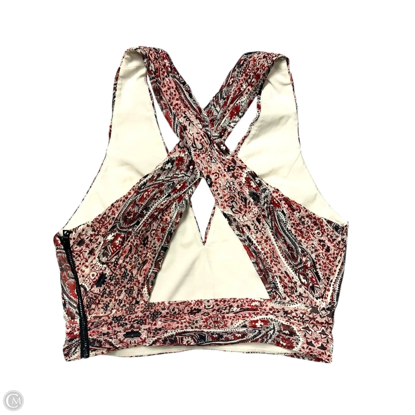 Top Sleeveless Designer By Alice + Olivia In Pink & White, Size: Xs