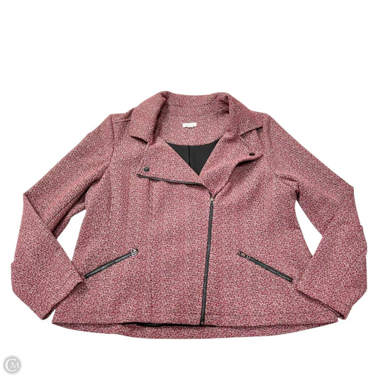 Jacket Moto By Westport In Red, Size: 2x