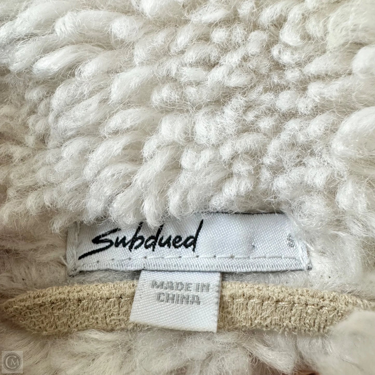 Coat Faux Fur & Sherpa By Subdued In Cream, Size: S