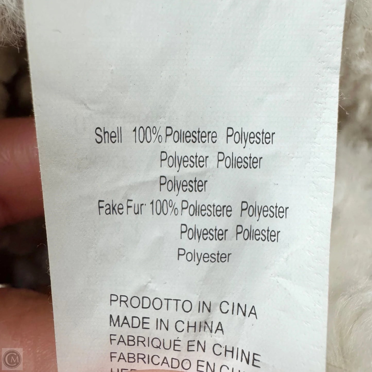 Coat Faux Fur & Sherpa By Subdued In Cream, Size: S