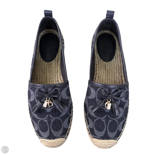 Shoes Designer By Coach In Blue & Tan, Size: 7