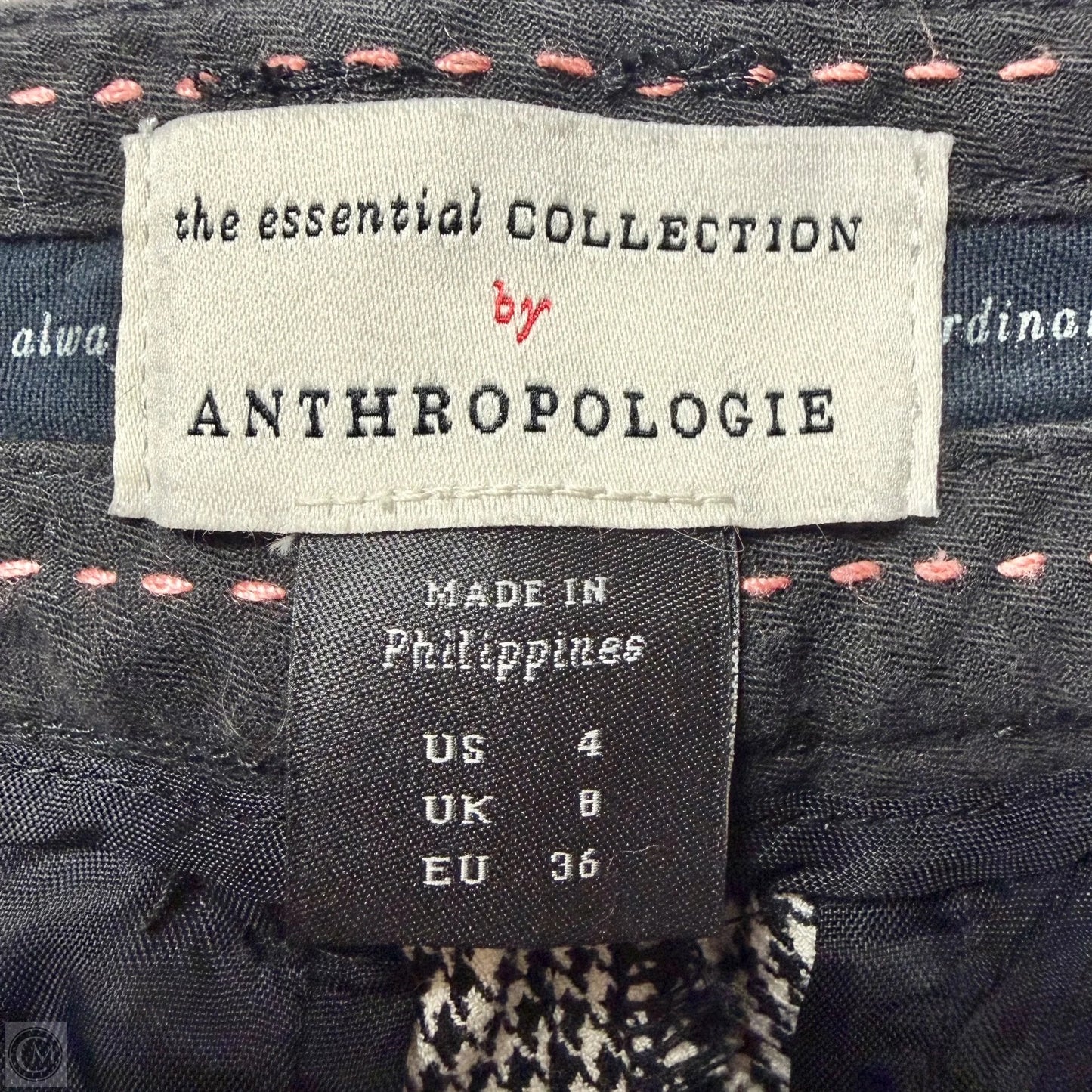 Pants Dress By Anthropologie In Black & White, Size: 4