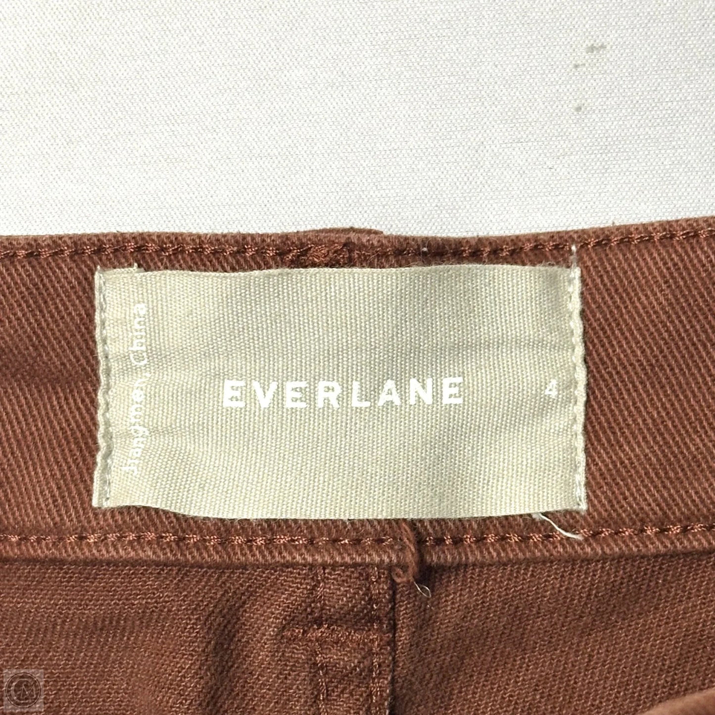 Jeans Wide Leg By Everlane In Brown Denim, Size: 4