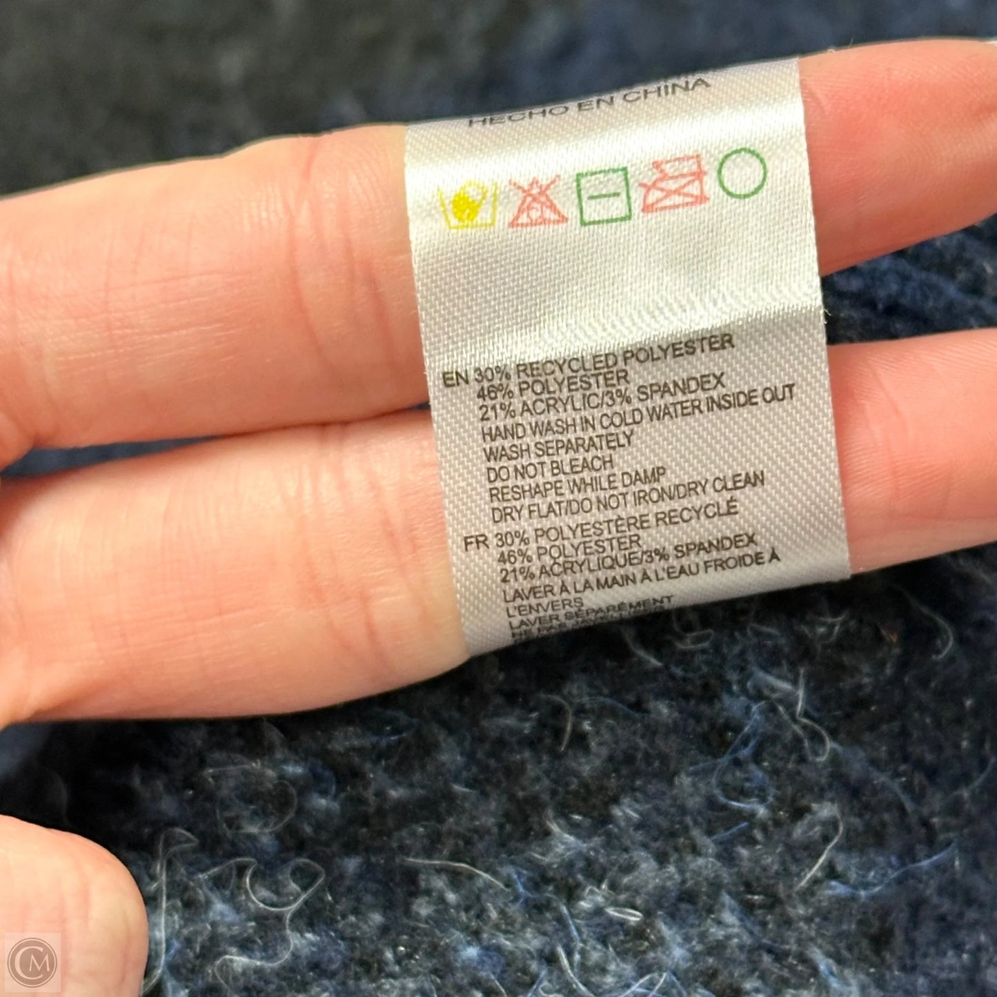 Sweater By Rd Style In Black & Blue, Size: M