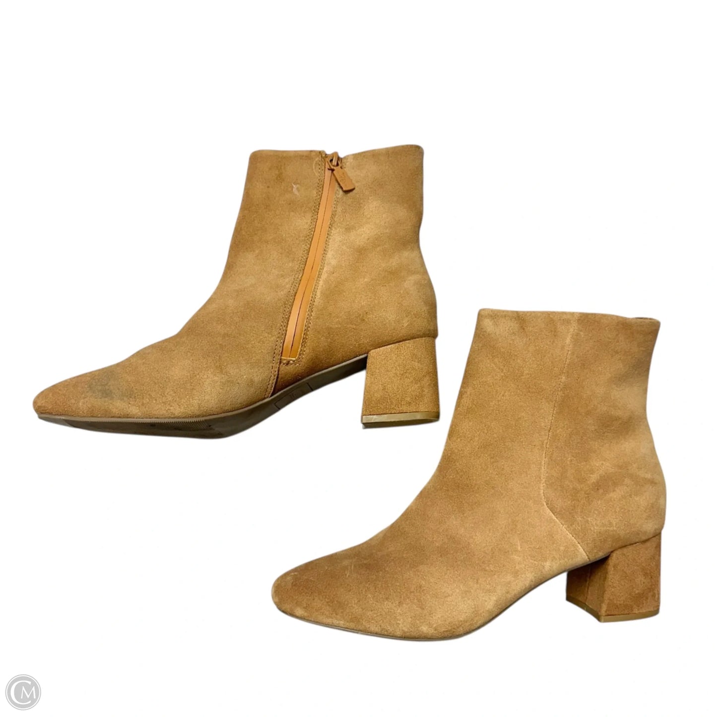 Boots Ankle Heels By Aqua In Brown, Size: 11