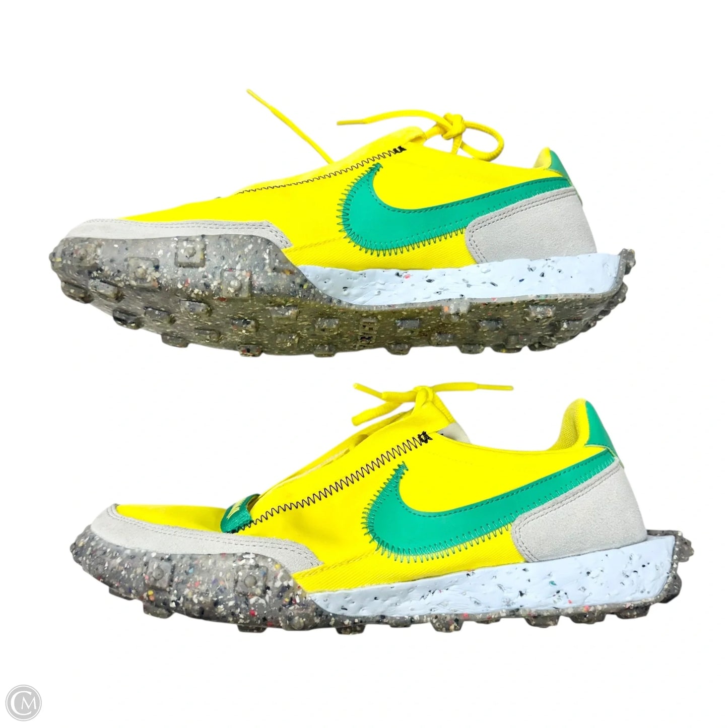 Shoes Sneakers By Nike In Green & Yellow, Size: 9