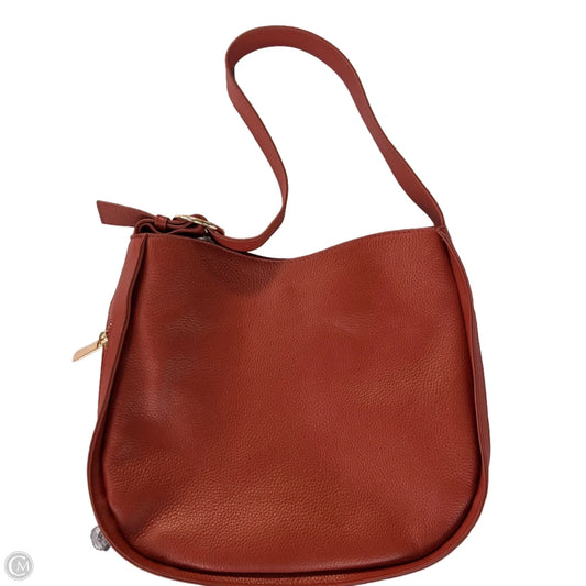 Handbag Leather By Tote Le Monde, Size: Medium