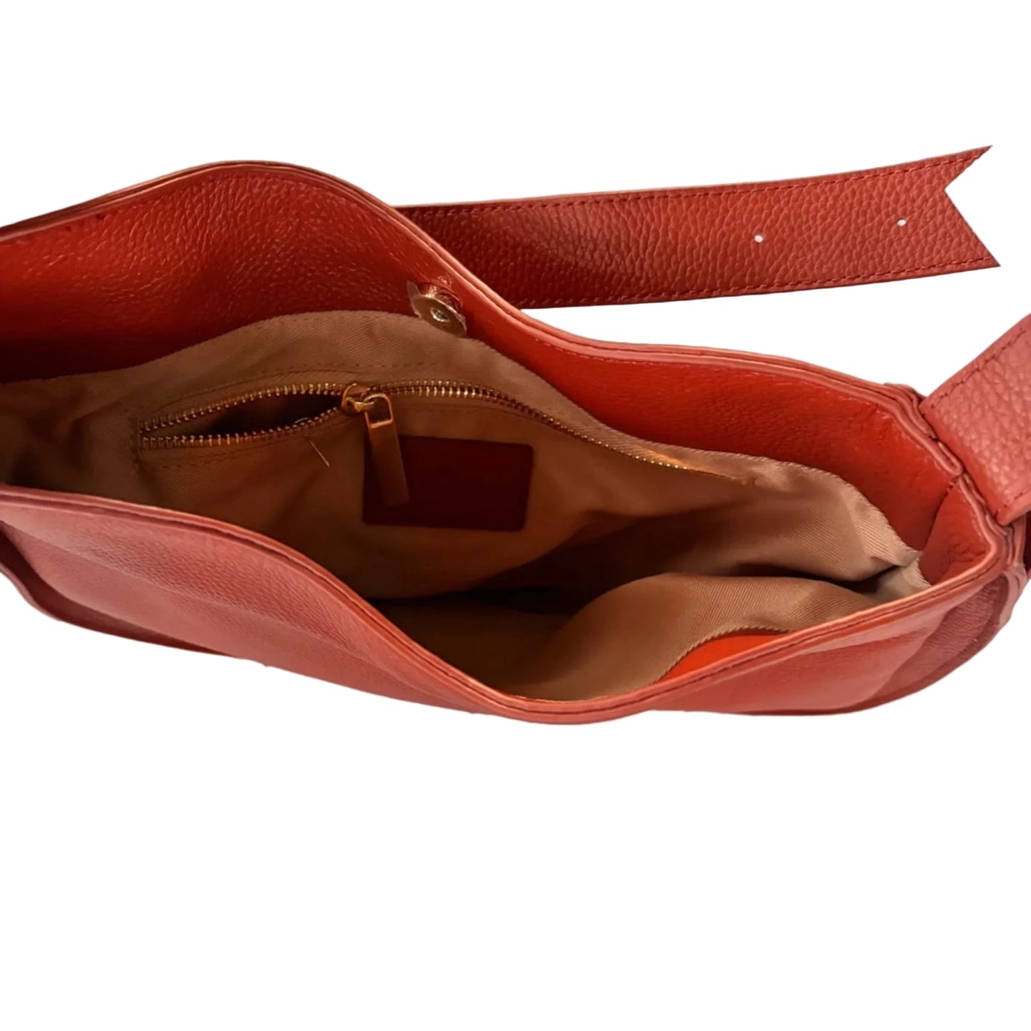 Handbag Leather By Tote Le Monde, Size: Medium