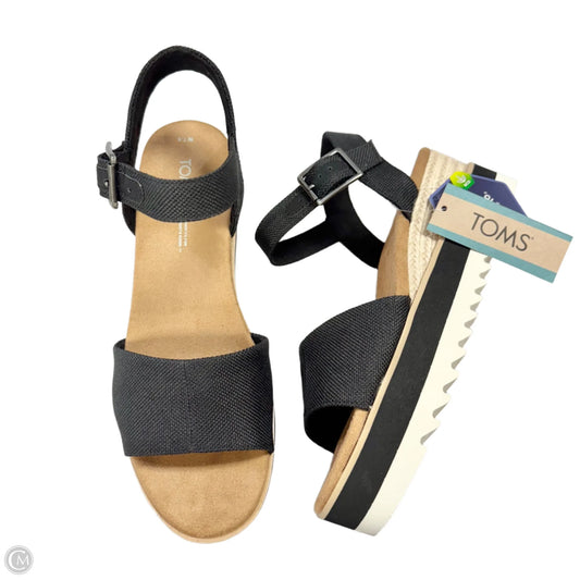 Sandals Heels Platform By Toms In Black, Size: 7.5