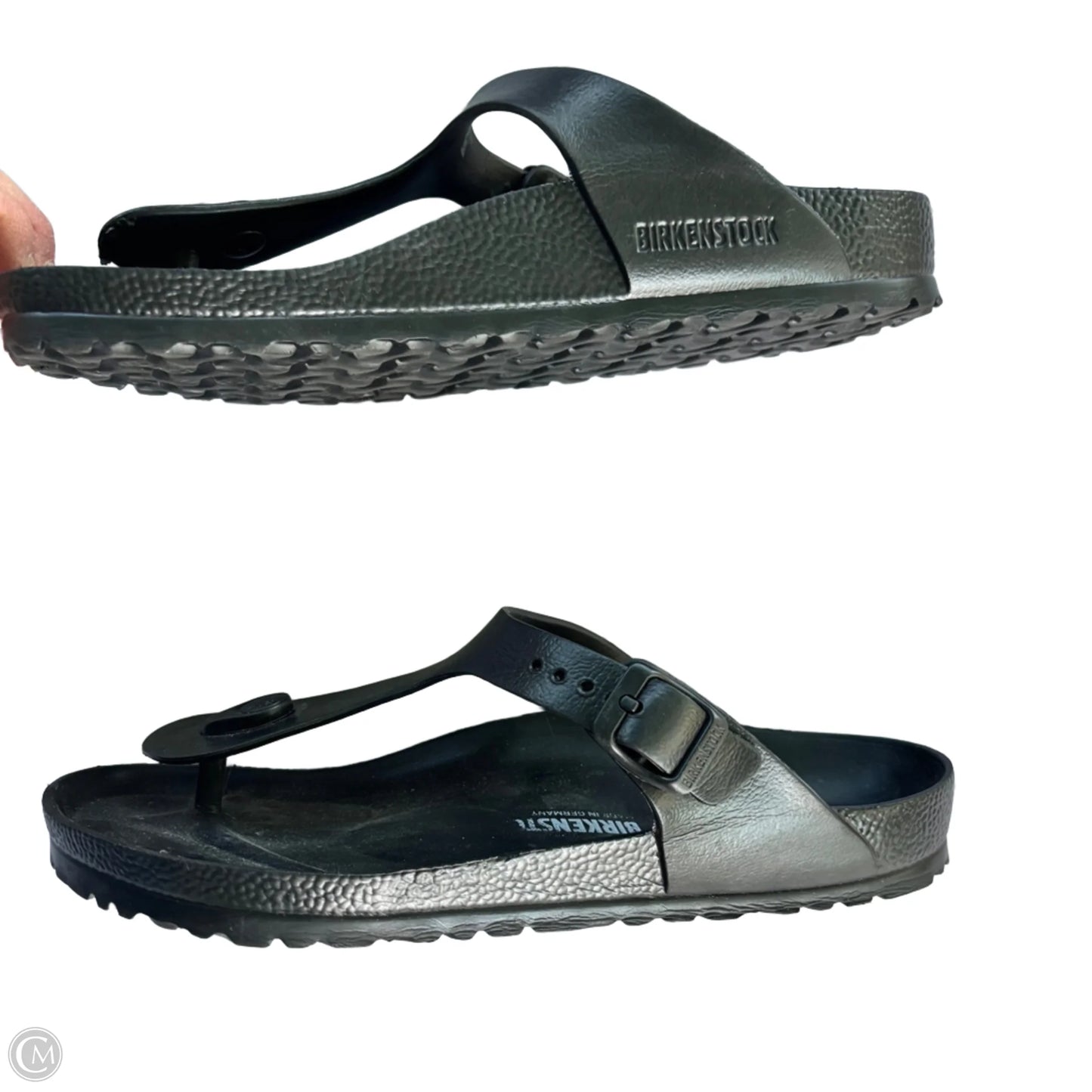 Sandals Flats By Birkenstock In Black, Size: 9.5