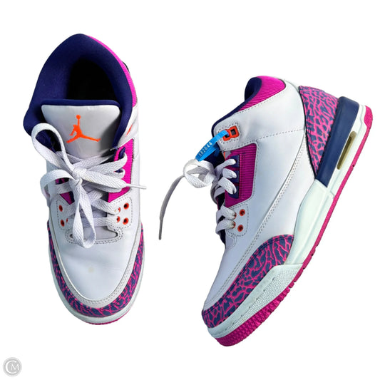 Shoes Luxury Designer By Jordan In Purple & White, Size: 8.5