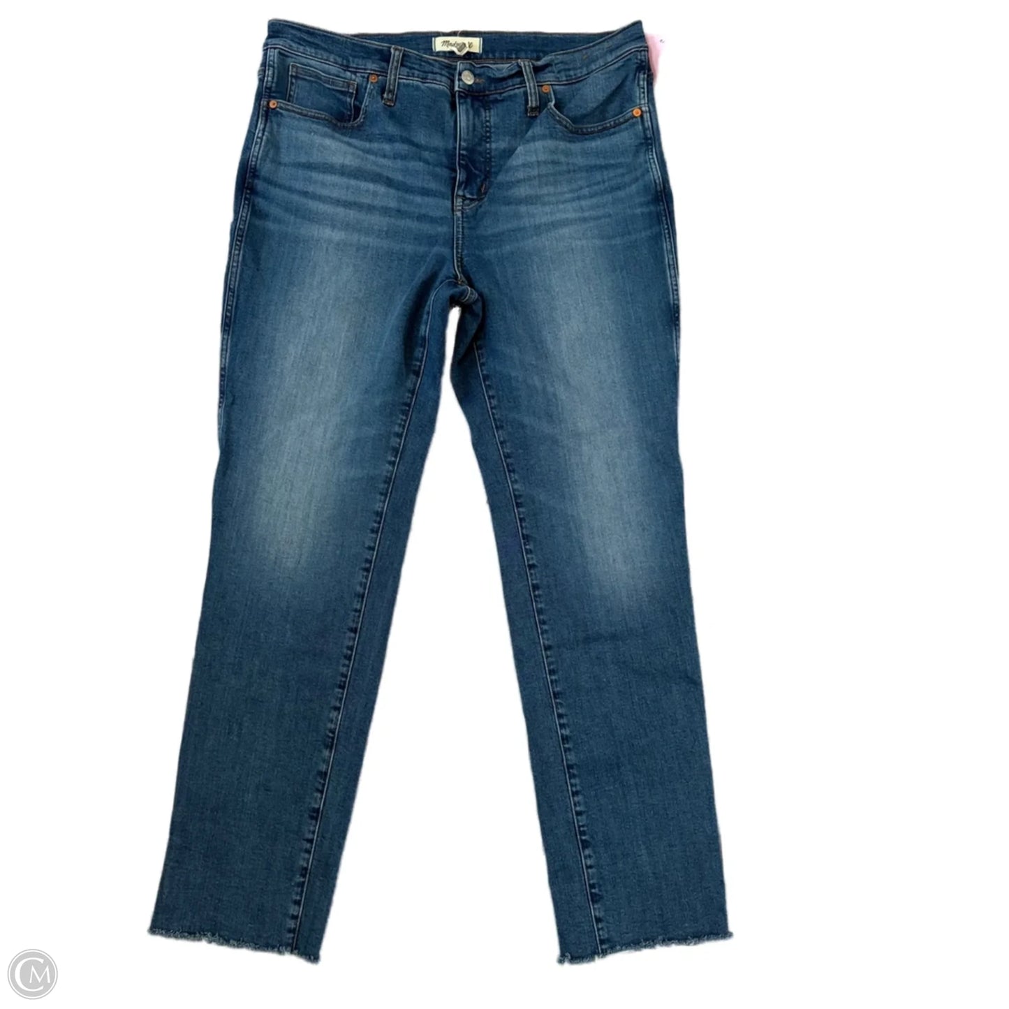 Jeans Straight By Madewell In Blue Denim, Size: 14