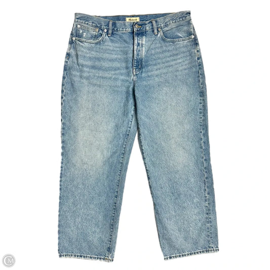 Jeans Straight By Madewell In Blue Denim, Size: 14