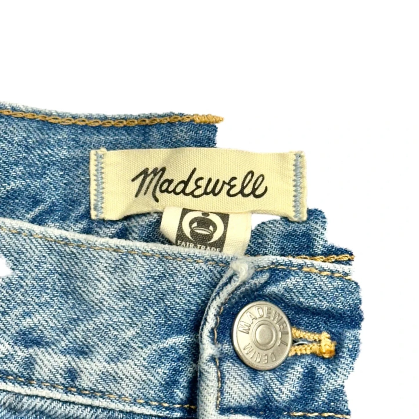 Jeans Straight By Madewell In Blue Denim, Size: 14
