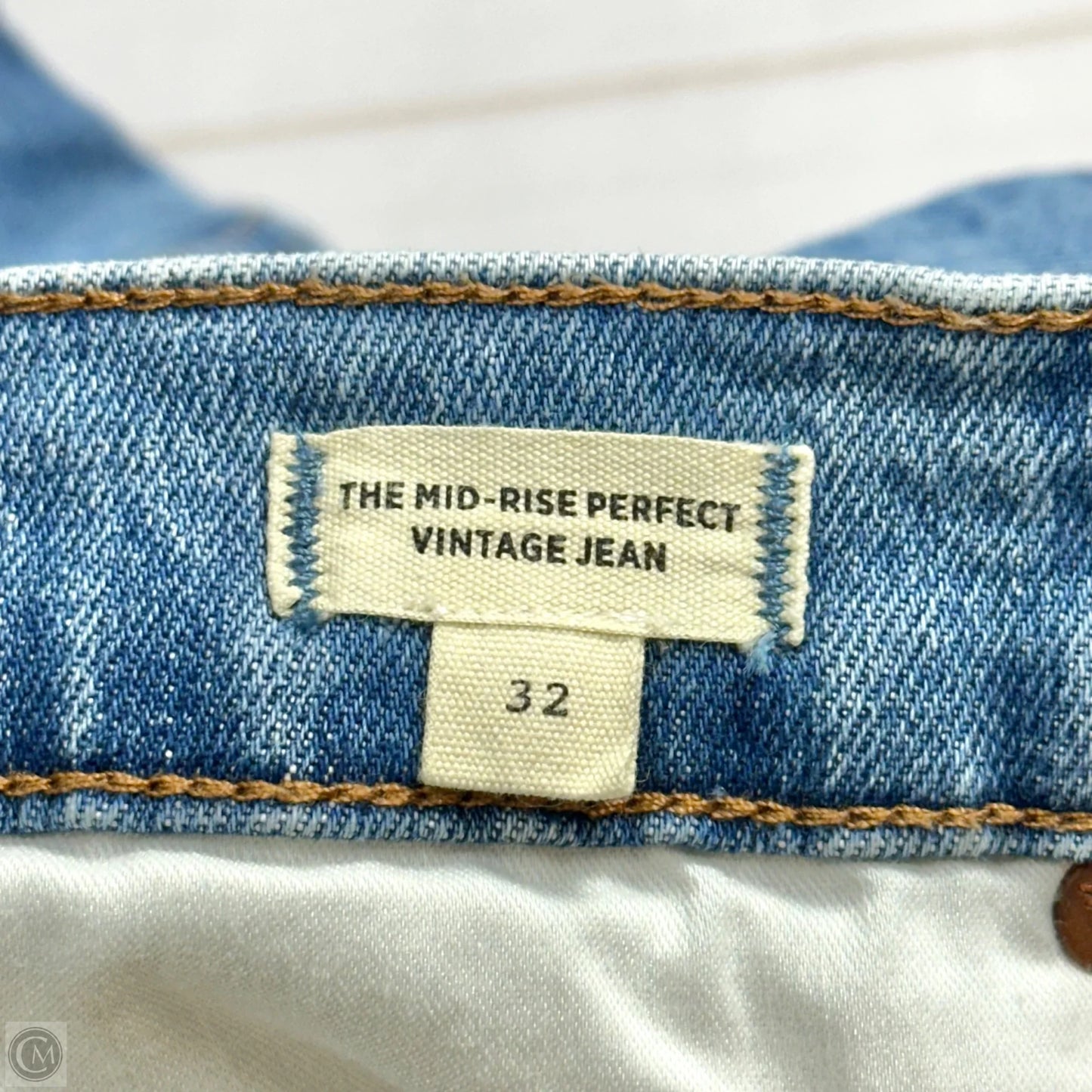 Jeans Straight By Madewell In Blue Denim, Size: 14
