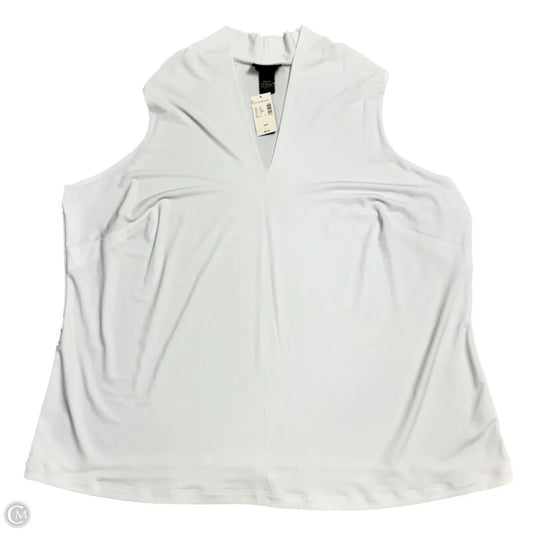 Top Sleeveless By Lane Bryant In White, Size: 3x