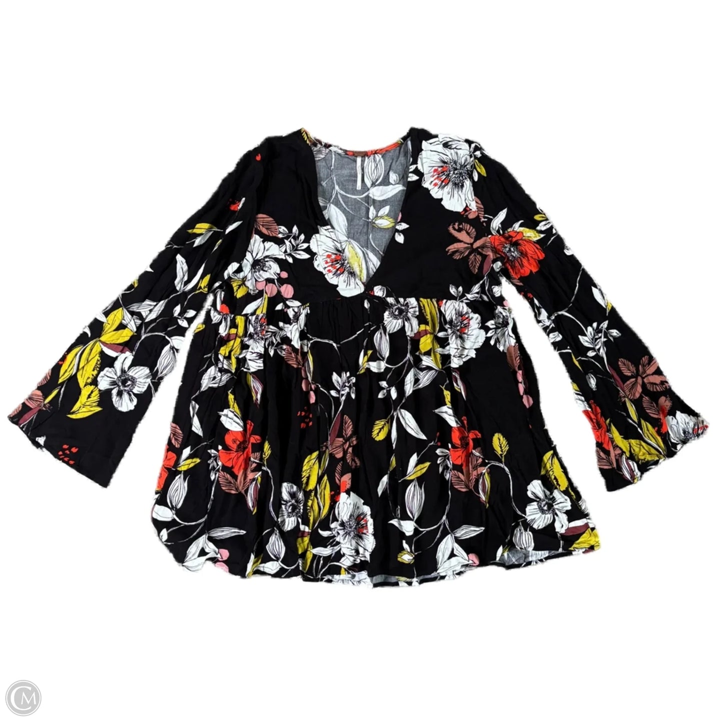 Top Long Sleeve By Free People In Floral Print, Size: S