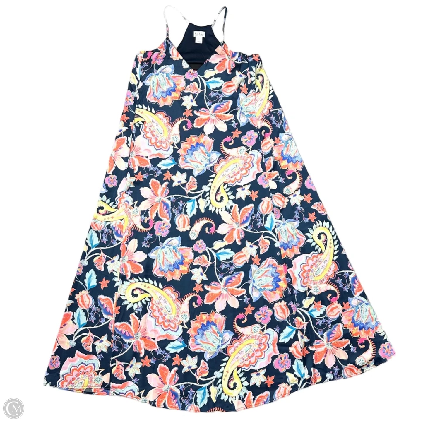 Dress Casual Maxi By Nicole Miller In Floral Print, Size: L