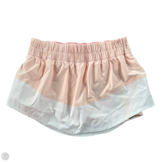 Athletic Skort By Lululemon In Pink & White, Size: M