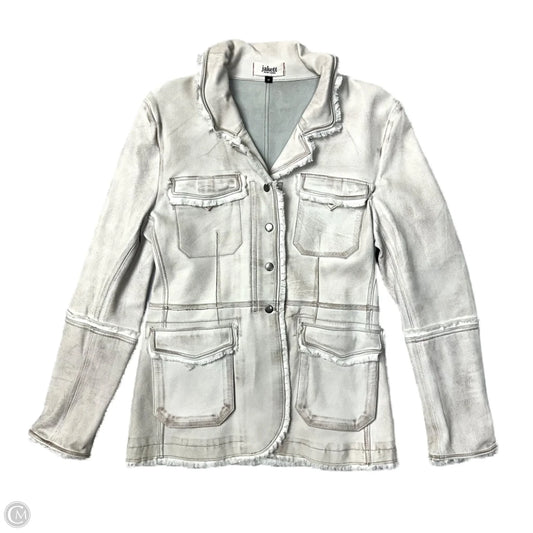 Jacket Leather By Jackett In White, Size: M