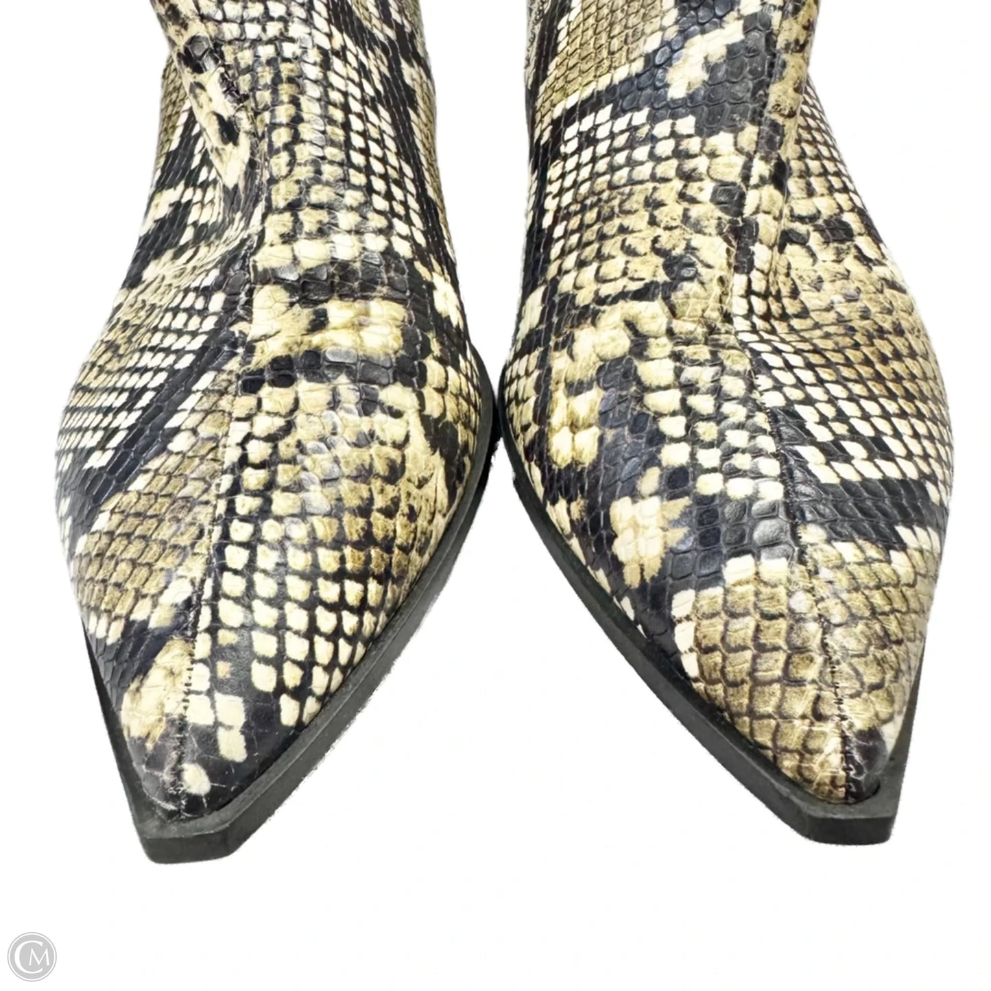 Boots Ankle Heels By Everlane In Snakeskin Print, Size: 10.5