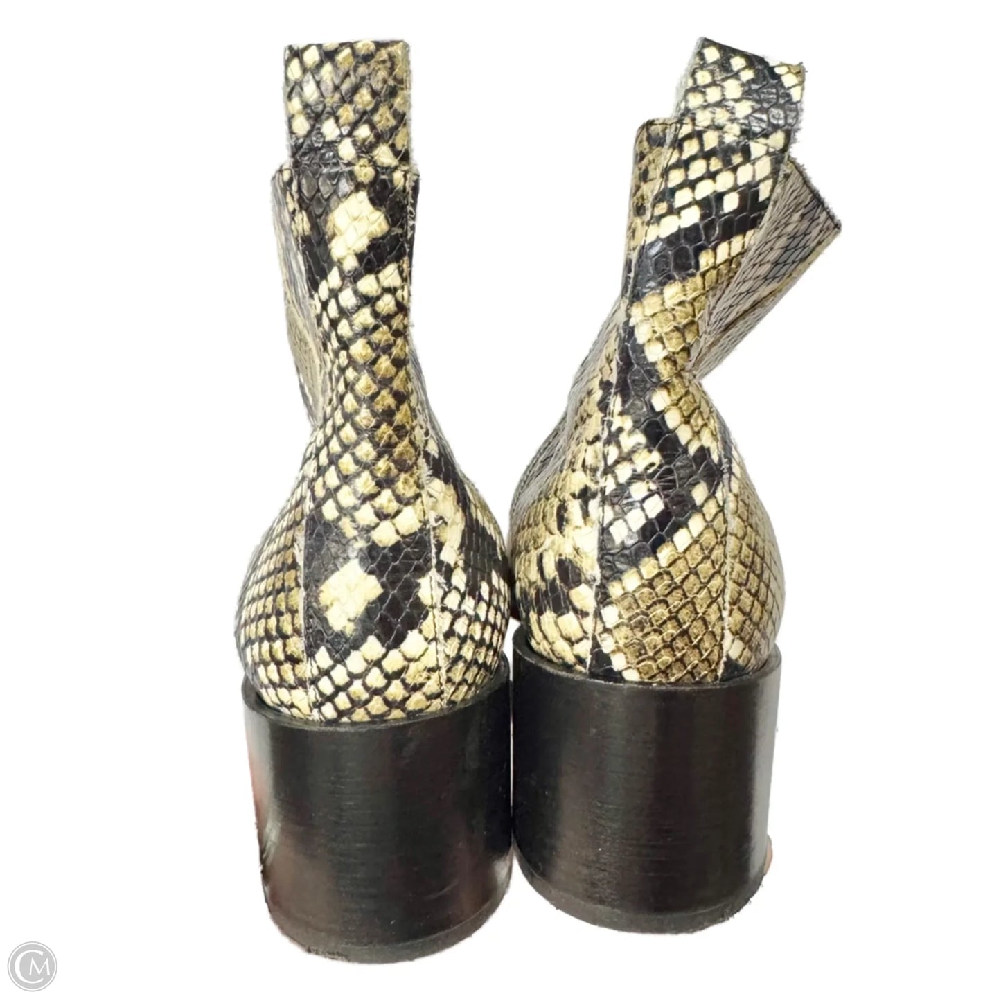 Boots Ankle Heels By Everlane In Snakeskin Print, Size: 10.5