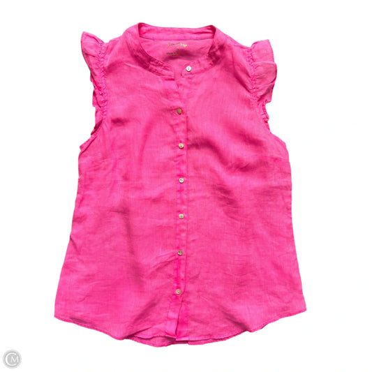 Top Sleeveless Designer By Lilly Pulitzer In Pink, Size: S